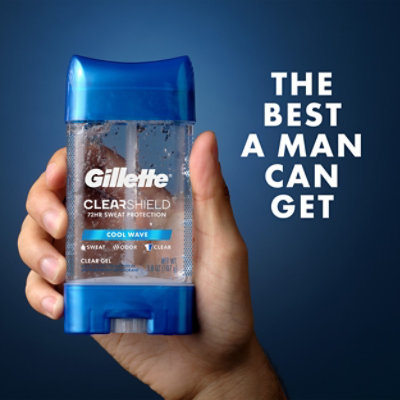 Gillette Antiperspirant Deodorant for Men Clear Gel Cool Wave 72 Hr Sweat ProteCountion - 3.8 Oz - Image 2