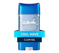 Gillette Antiperspirant Deodorant for Men Clear Gel Cool Wave 72 Hr Sweat ProteCountion - 3.8 Oz