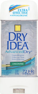 Dry Idea Unscented Antiperspirant Deodorant Gel - 3 Oz - shaws