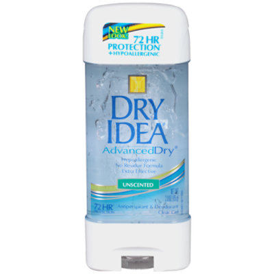 antiperspirant unscented deodorant dry