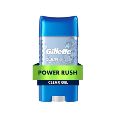 Gillette Antiperspirant Deodorant Clear Gel Power Rush - 3.8 Oz - Image 1