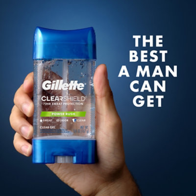 Gillette Antiperspirant Deodorant Clear Gel Power Rush - 3.8 Oz - Image 2