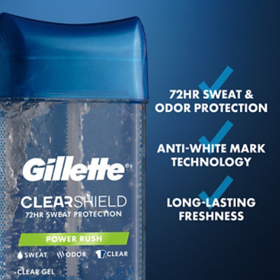 Gillette Antiperspirant Deodorant Clear Gel Power Rush - 3.8 Oz - Image 5