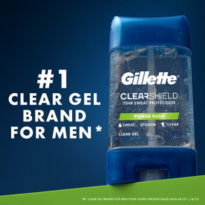 Gillette Antiperspirant Deodorant Clear Gel Power Rush - 3.8 Oz - Image 6