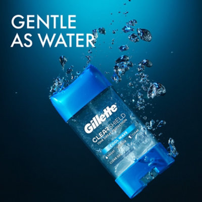 Gillette Antiperspirant Deodorant for Men Clear Gel Cool Wave - 2-3.8 Oz - Image 4