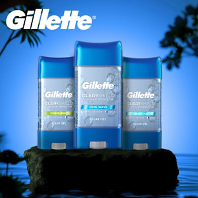 Gillette Antiperspirant Deodorant for Men Clear Gel Cool Wave - 2-3.8 Oz - Image 6