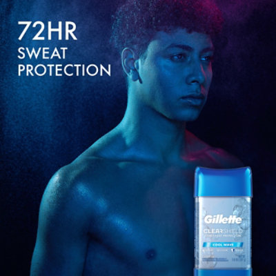 Gillette Antiperspirant Deodorant for Men Clear Gel Cool Wave - 2-3.8 Oz - Image 3