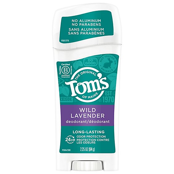 Toms of Maine Deodorant Long Lasting Wild Lavender - 2.25 Oz