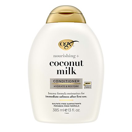 OGX Nourishing Plus Coconut Milk Moisturizing Hair Conditioner - 13 Fl. Oz. - Image 2
