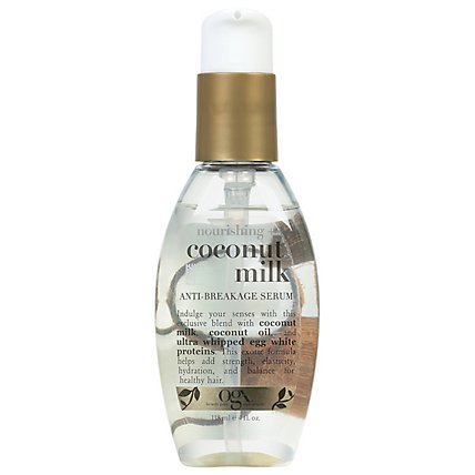 OGX Nourishing Plus Coconut Milk Anti-Breakage Hair Serum - 4 Fl. Oz. - Image 1