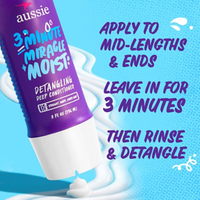 Aussie Paraben-Free Miracle Moist 3 Minute Miracle w/ Avocado for Dry Hair Repair - 8 Fl. Oz. - Image 4