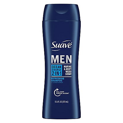 Suave Men Shampoo + Conditioner 2 In 1 Ocean Charge - 12.6 Fl. Oz. - Image 2