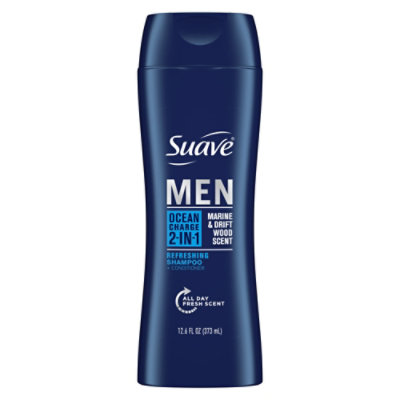 Suave Men Shampoo + Conditioner 2 In 1 Ocean Charge - 12.6 Fl. Oz. - Image 2