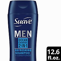 Suave Men Shampoo + Conditioner 2 In 1 Ocean Charge - 12.6 Fl. Oz. - Image 1