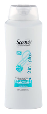 Suave Professionals 2 In 1 Shampoo and Conditioner Plus - 28 Fl. Oz. - Image 3