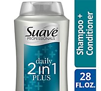 Suave Professionals 2 In 1 Shampoo and Conditioner Plus - 28 Fl. Oz.