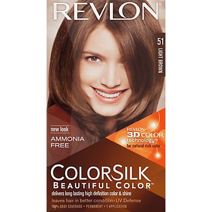 Revlon Colorsilk Beautiful Color Hair Color Light Brown 51 - Each - Image 2