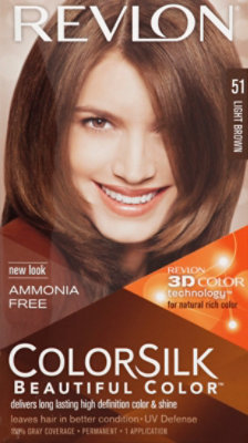 Revlon Colorsilk Beautiful Color Hair Color Light Brown 51 - Each - Image 2