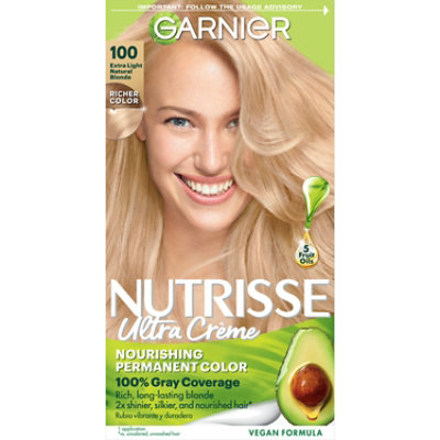 Garnier Nutrisse 100 Extra Light Natural Blonde Nourishing Hair Color Creme - Each