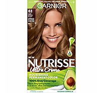 Garnier Nutrisse 63 Light Golden Brown Nourishing Hair Color Creme - Each