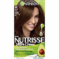 Garnier Nutrisse 50 Medium Natural Brown Nourishing Hair Color Creme - Each - Image 2