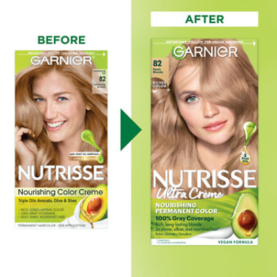 Garnier Nutrisse 82 Champagne Blonde Champagne Fizz Nourishing Hair Color Creme Kit - Each - Image 2