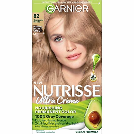Garnier Nutrisse 82 Champagne Blonde Champagne Fizz Nourishing Hair Color Creme Kit - Each - Image 1