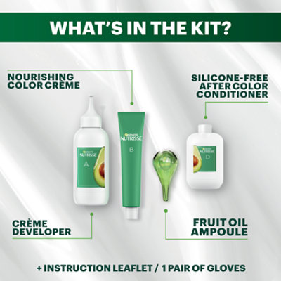 Garnier Nutrisse Nourishing Hair Color Creme 60 Light Natural Brown (Acorn) Kit - Each - Image 5