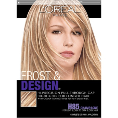L'Oreal Paris Frost and Design Cap Hair Highlights For Long Hair H85 Champagne Kit - Each - Image 1