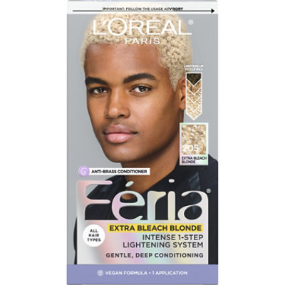 LOreal Feria Hair Color Extra Bleach Blonde 205 - Each - Image 1