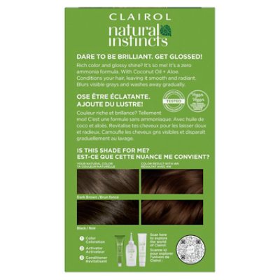 CLAIROL Natural Instincts Hair Color Non-Permanent Dark Warm Brown 28B - Each - Image 4