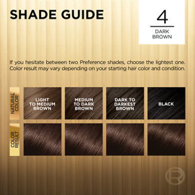 L'Oreal Paris Superior Preference Fade-Defying Permanent Hair Color 4 Dark Brown Kit - Each - Image 5