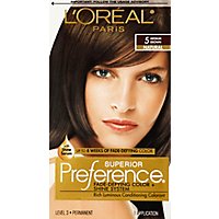 LOreal Paris Superior Preference 5 Medium Brown Fade Defying Shine Permanent Hair Color - Each - Image 2