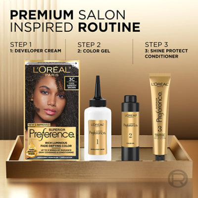 L'Oreal Paris Superior Preference Luminous Fade-Defying Hair Color 6 Light Brown Kit - Each - Image 2