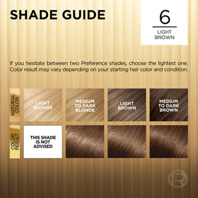 L'Oreal Paris Superior Preference Luminous Fade-Defying Hair Color 6 Light Brown Kit - Each - Image 5