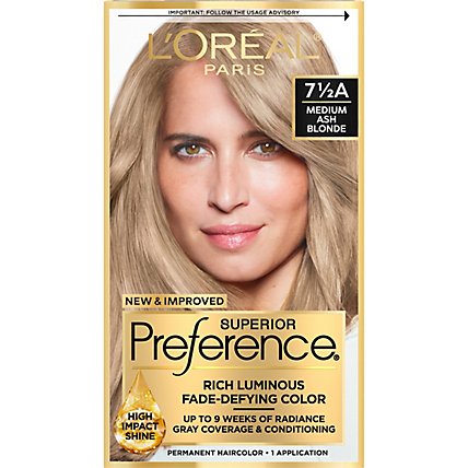 LOreal Hair Color Preference Medium Ash Blonde 7.5a - Each - Image 2