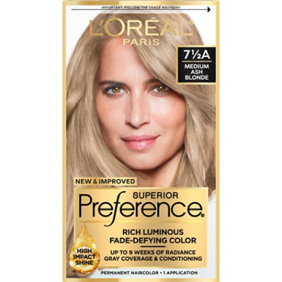 LOreal Hair Color Preference Medium Ash Blonde 7.5a - Each - Image 1