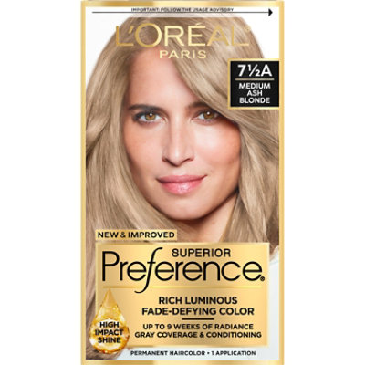 LOreal Hair Color Preference Medium Ash Blonde 7.5a - Each
