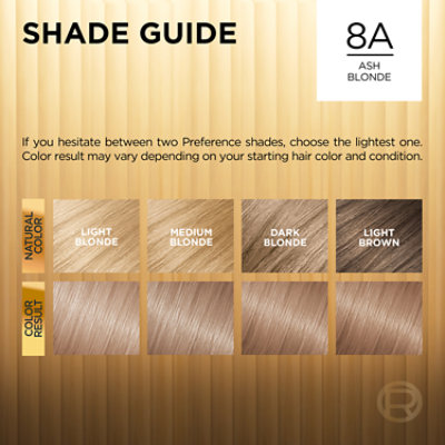 L'Oreal Paris Superior Preference Luminous Fade-Defying Hair Color 8A Ash Blonde Kit - Each - Image 4