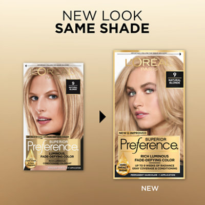 L'Oreal Paris Superior Preference Permanent Hair Color 9 Natural Blonde Kit - Each - Image 3