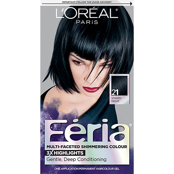 LOreal Hair Color Feria Starry Night Black 21 - Each - Carrs