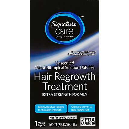 Signature Care Hair Regrowth Treatment Extra Strength for Men Unscented - 2 Fl. Oz. - Image 2