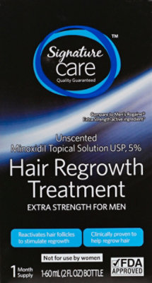 Signature Select/Care Hair Regrowth Treatment Extra Strength for Men Unscented - 2 Fl. Oz. - Image 2