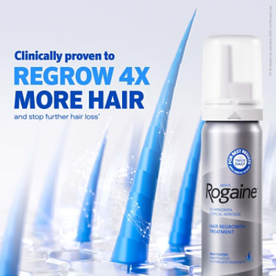 Rogaine Hair Regrowth Treatment Mens Foam Revitalizes Hair Follicles Unscented - 3-2.11 Oz - Image 2