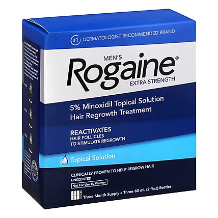 Rogaine Mens Extra Strength Unscented Hair Growth Treatment - 3-2 Oz - Carrs