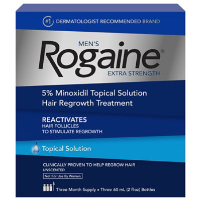 Rogaine Mens Extra Strength Unscented Hair Growth Treatment - 3-2 Oz