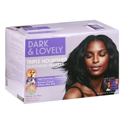 Dark and Lovely Healthy Gloss 5 Relaxer Shea Moisture No-Lye Regular - Each