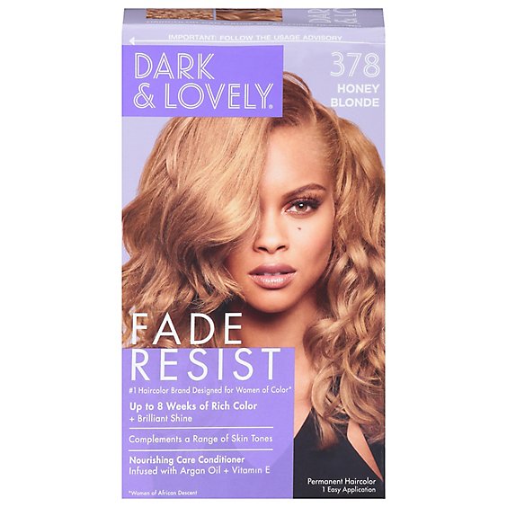 Dark and Lovely Permanent Haircolor Honey Blonde 378 Fade Resist - Each
