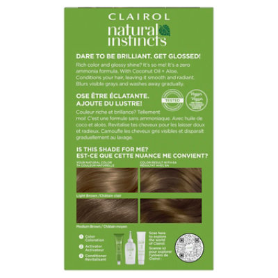CLAIROL Natural Instincts Hair Color Non-Permanent Light Cool Brown 14 - Each - Image 4