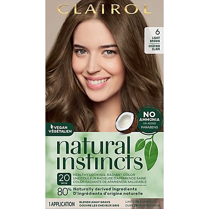 Clairol Natural Instincts Hair Color Light Brown 6 - Each - Albertsons